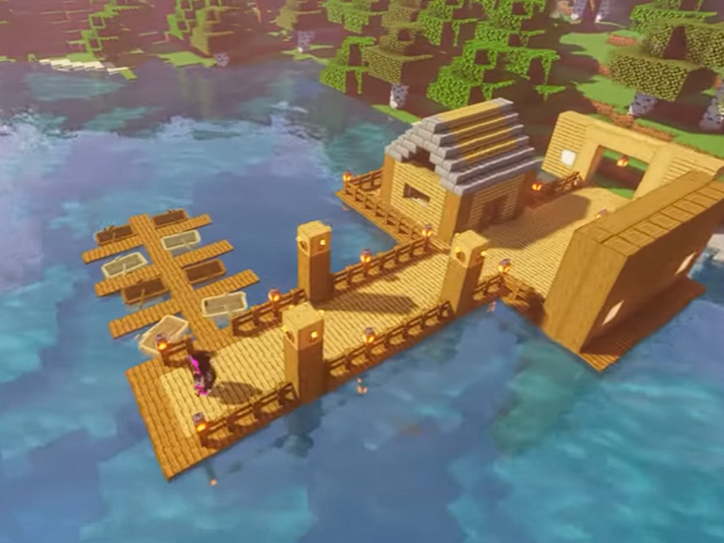 Modern Minecraft Dock Design